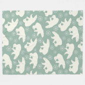 Muster des Polarbären Fleecedecke (Vorderseite (Horizontal))