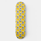 Muster des Polarbärs auf Gelb Skateboard (Vorderseite)