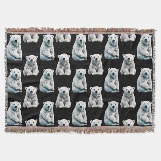 Muster des Polarbärs Decke (Vorderseite)