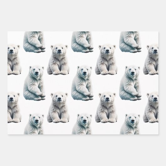 Muster des Polarbärs Geschenkpapier Set (Vorderseite)