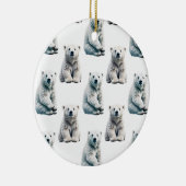 Muster des Polarbärs Keramik Ornament (Rechts)