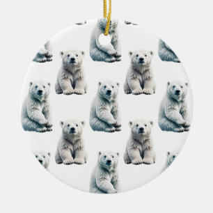 Muster des Polarbärs Keramik Ornament