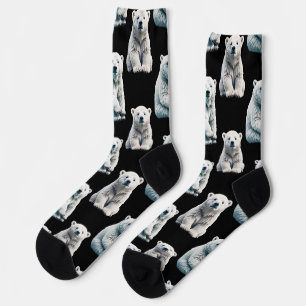 Muster des Polarbärs Socken