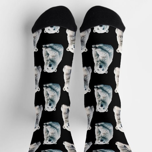 Muster des Polarbärs Socken (Oben)