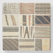 Muster des polynesischen Tapa vom Koch Steinuntersetzer (Vorderseite)