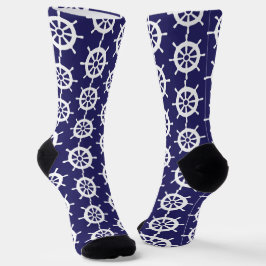 Muster des Radmusters für das blaue Kreuzfahrtschi Socken