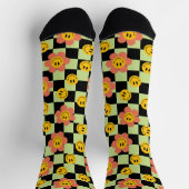 Muster des Retro-Schachbretts Socken (Oben)