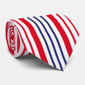 Muster des roten, blauen Streifens Krawatte (Gerollt)