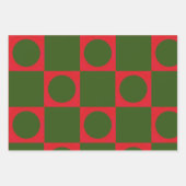 Muster des roten grünen Punktes Geschenkpapier Set (Vorderseite 2)