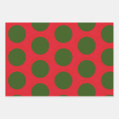 Muster des roten grünen Punktes Geschenkpapier Set (Vorderseite)