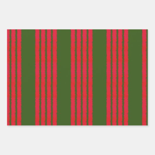 Muster des roten grünen Punktes Geschenkpapier Set (Vorderseite)