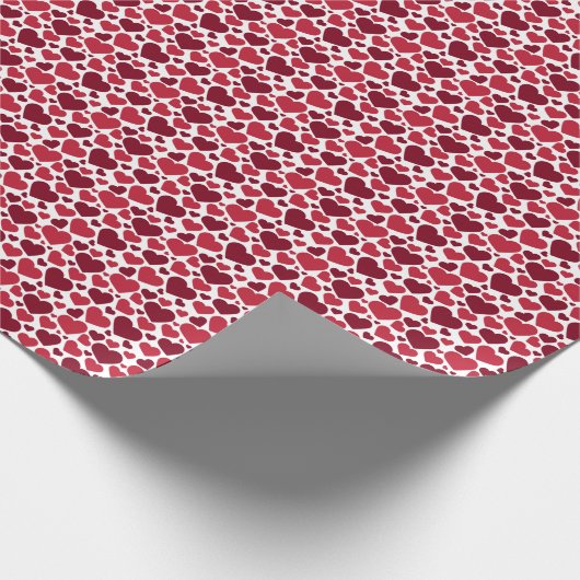 Muster des roten Herzens Geschenkpapier (Ecke)