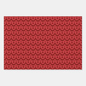 Muster des roten Herzens Geschenkpapier Set (Vorderseite 3)