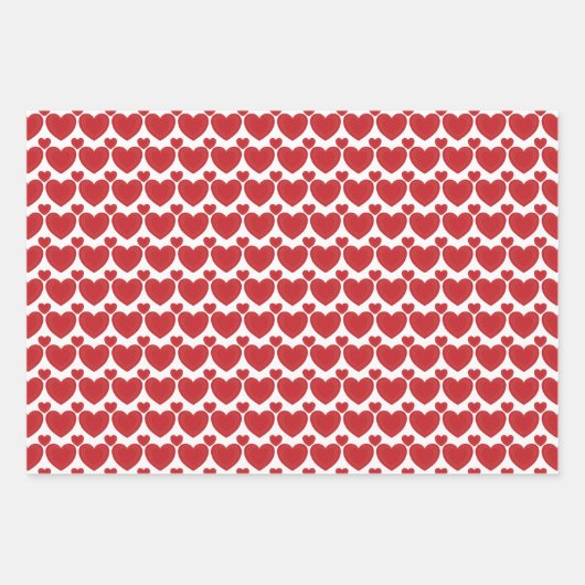 Muster des roten Herzens Geschenkpapier Set (Vorderseite 2)