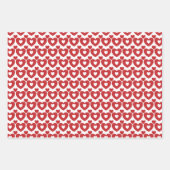 Muster des roten Herzens Geschenkpapier Set (Vorderseite)
