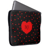 Muster des roten Herzens Laptopschutzhülle (Vorne Rechts)