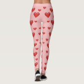 Muster des roten Herzens Leggings (Rückseite)