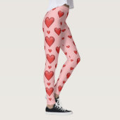 Muster des roten Herzens Leggings (Rechts)