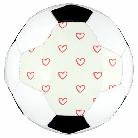 Muster des roten Herzens, Niedlich, Liebe Fußball (Vorderseite)