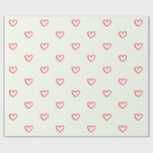 Muster des roten Herzens, Niedlich, Liebe Geschenkpapier (Flach)