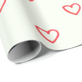 Muster des roten Herzens, Niedlich, Liebe Geschenkpapier (Rolleneckpunkt)