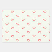 Muster des roten Herzens, Niedlich, Liebe Geschenkpapier Set (Vorderseite 3)