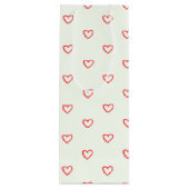 Muster des roten Herzens, Niedlich, Liebe Geschenktüte Für Weinflaschen (Rückseite)