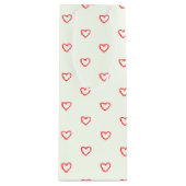 Muster des roten Herzens, Niedlich, Liebe Geschenktüte Für Weinflaschen (Vorderseite)