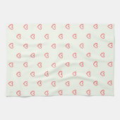Muster des roten Herzens, Niedlich, Liebe Geschirrtuch (Horizontal)
