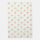 Muster des roten Herzens, Niedlich, Liebe Geschirrtuch (Vertikal)