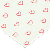 Muster des roten Herzens, Niedlich, Liebe Kurzer Tischläufer (Ecke)