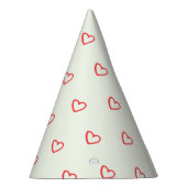 Muster des roten Herzens, Niedlich, Liebe Partyhütchen (Rechts)