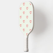 Muster des roten Herzens, Niedlich, Liebe Pickleball Schläger (Links)