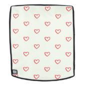 Muster des roten Herzens, Niedlich, Liebe Rucksack (Abnehmbare Front)