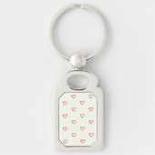 Muster des roten Herzens, Niedlich, Liebe Schlüsselanhänger (Vorderseite)