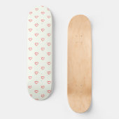 Muster des roten Herzens, Niedlich, Liebe Skateboard (Vorderseite)