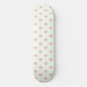 Muster des roten Herzens, Niedlich, Liebe Skateboard (Vorderseite)