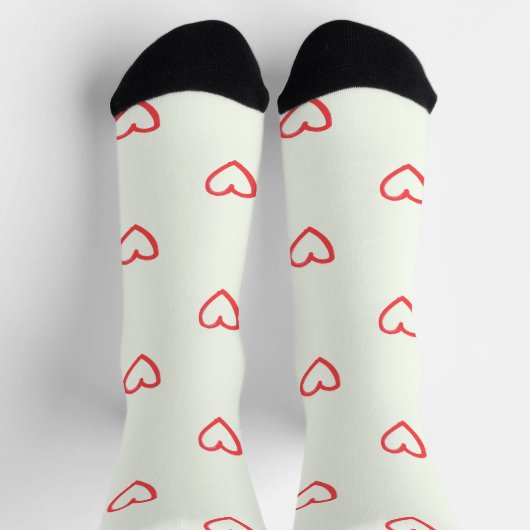 Muster des roten Herzens, Niedlich, Liebe Socken (Oben)