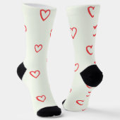 Muster des roten Herzens, Niedlich, Liebe Socken (Gewinkelt)