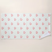 Muster des roten Herzens, Niedlich, Liebe Strandtuch (Vorderseite)