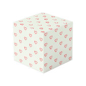 Muster des roten Herzens, Niedlich, Liebe Würfel (Rückseite Schrägansicht)
