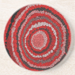 Muster des roten Kreises Getränkeuntersetzer