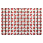 Muster des roten und braunen Polka-Punktes Strip Stoff (Fat Quarter (45,7 x 55,9 cm))