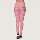 Muster des roten weißen Blocks Leggings (Rückseite)