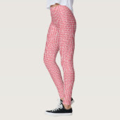 Muster des roten weißen Blocks Leggings (Links)