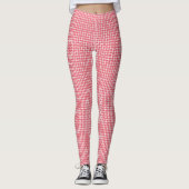 Muster des roten weißen Blocks Leggings (Vorderseite)