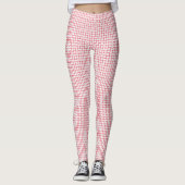 Muster des roten weißen Blocks Leggings (Vorderseite)