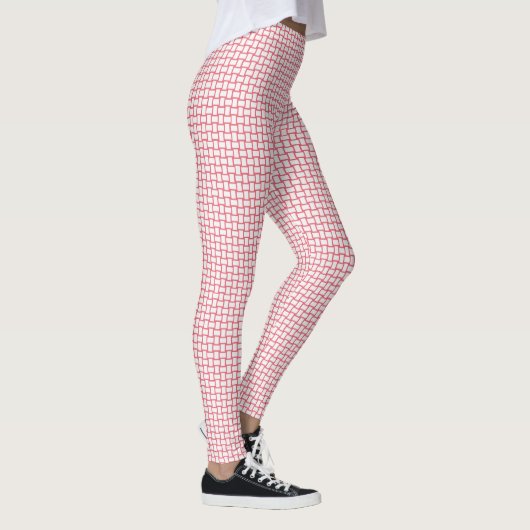 Muster des roten weißen Blocks Leggings (Rechts)