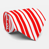 Muster des roten weißen vertikalen Streifens Krawatte (Gerollt)