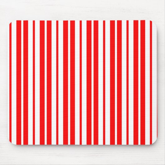Muster des roten weißen vertikalen Streifens Mousepad (Vorne)